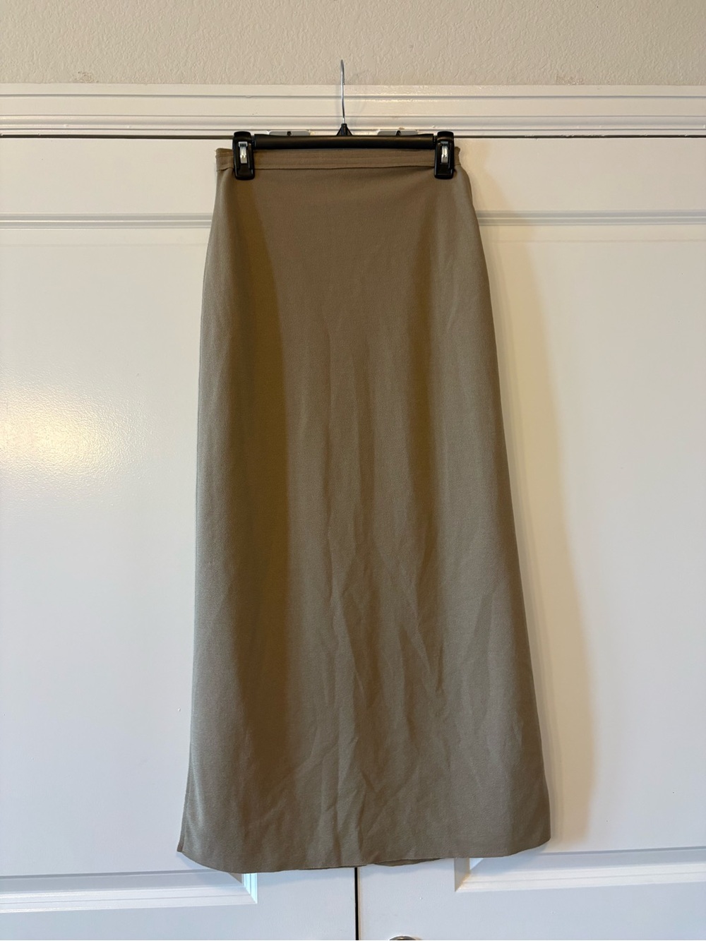 Zara Olive Green High-Waist Maxi Skirt